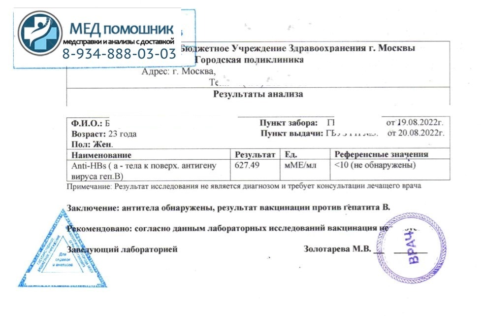 Анализ крови на антитела